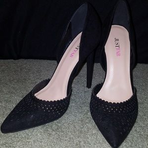 Just Fab Black Heels-Size 7.5